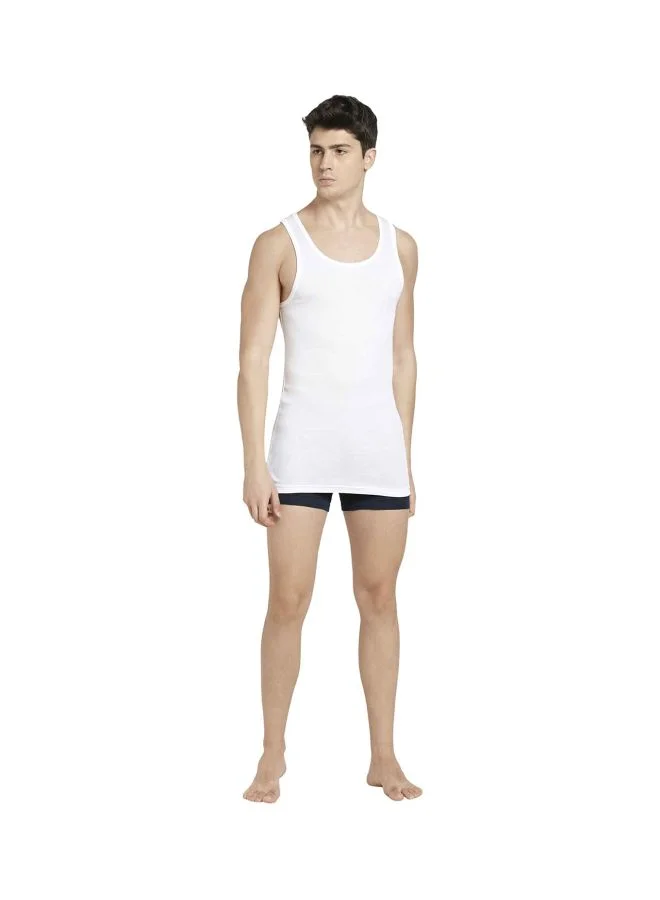 JOCKEY Jockey IC13 Men Tencel Micro Modal Cotton Rib Sleeveless Vest with Extended Length for Easy Tuck