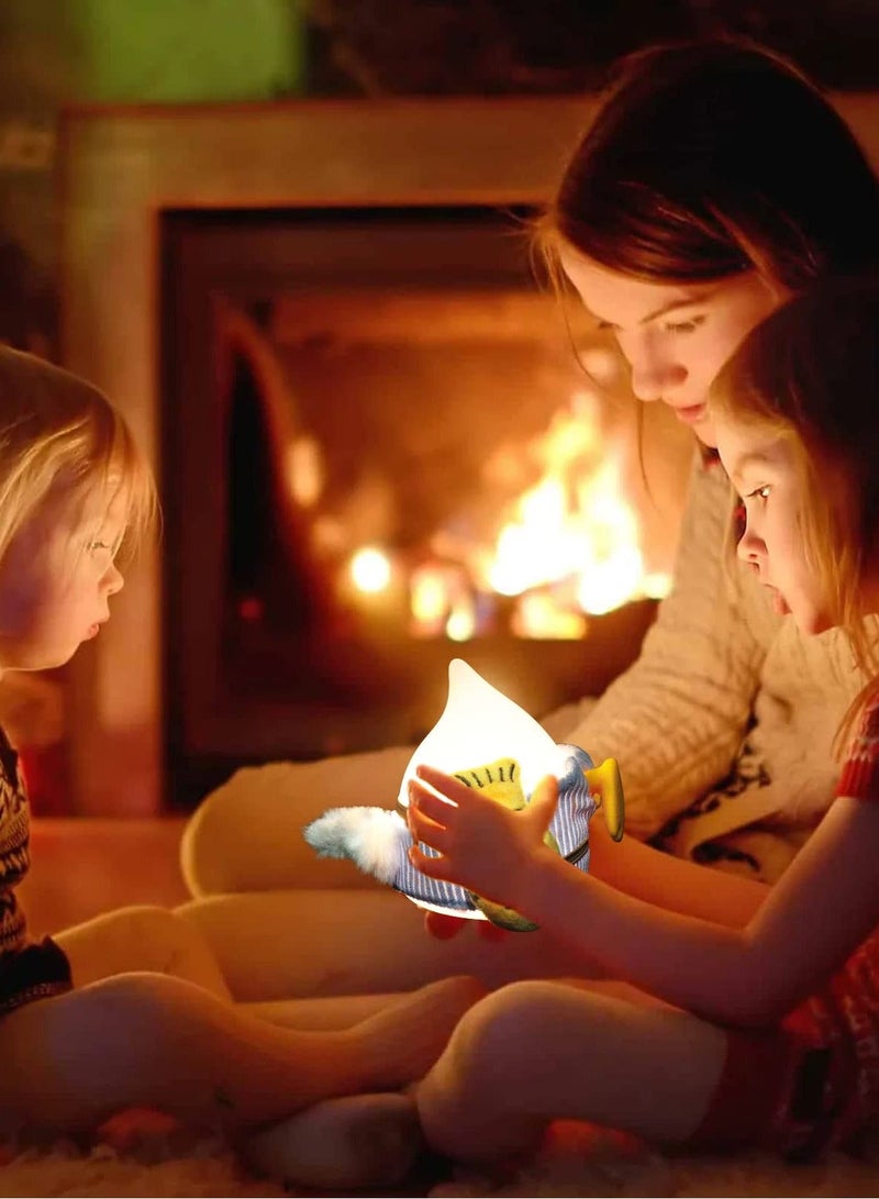Cute Duck Night Light Touch ON OFF Lamp Kids with 2 Colors 3200K 3400K Silicone Animal Baby Rechargeable Desk 15 Timer - Image 2