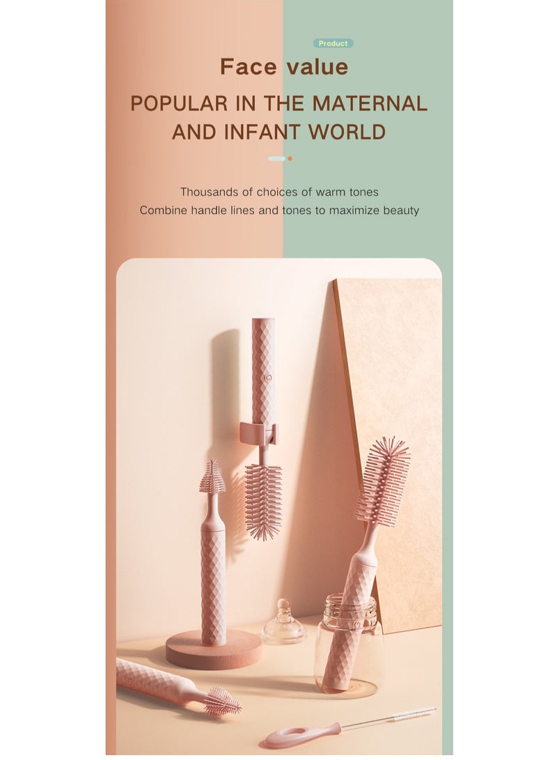 XiuWoo Electric Silicone Bottle Brush, Rechargeable Baby Bottle Brush Set, Waterproof Bottle Cleaning Brush, Nipple Brush, Straw Cleaner Brush, Travel Baby Essentials Set with 360° Rotating Head - Image 4