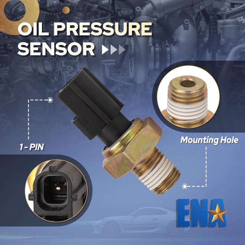ENA Oil Pressure Sensor Switch for PS312 1S6865 1U5Z9278GA Compatible with 2001-2021 Ford Explorer Escape Ranger Transit Connect Fusion Focus C-Max Mercury Milan Mariner Lincoln MKZ Mazda 6 Tribute - Image 2