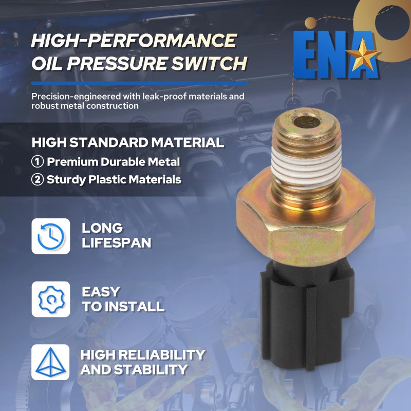 ENA Oil Pressure Sensor Switch for PS312 1S6865 1U5Z9278GA Compatible with 2001-2021 Ford Explorer Escape Ranger Transit Connect Fusion Focus C-Max Mercury Milan Mariner Lincoln MKZ Mazda 6 Tribute - Image 3