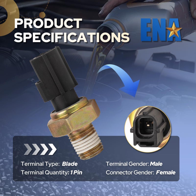 ENA Oil Pressure Sensor Switch for PS312 1S6865 1U5Z9278GA Compatible with 2001-2021 Ford Explorer Escape Ranger Transit Connect Fusion Focus C-Max Mercury Milan Mariner Lincoln MKZ Mazda 6 Tribute - Image 4