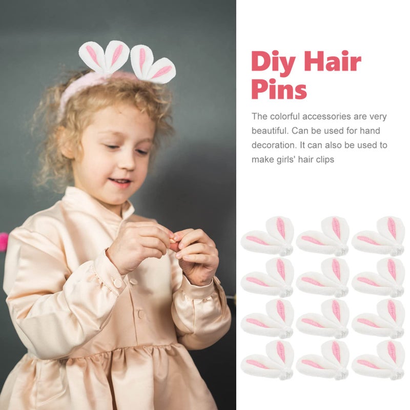 Amosfun 20Pcs Mini Bunny Ears Rabbit Ear Headwear DIY Crafts for Hair Clips Headband Hair Ties Scrapbooking DIY Craft Easter Party Supplies - Image 2