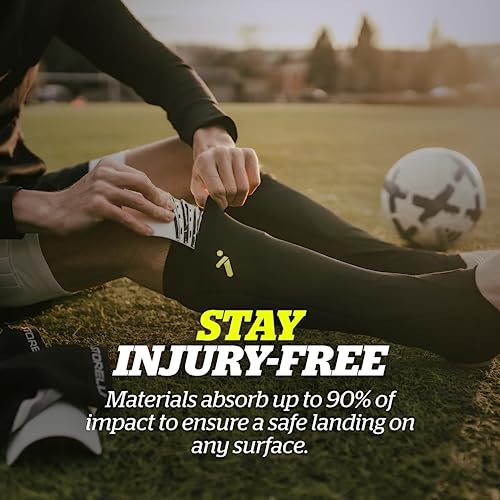 Storelli BodyShield Leg Guards, Premium Compression Shin Guard Sleeves for Soccer Players, Impact Protection, UV-Resistant, Sweat-Wicking, Unisex, 1 Pair, Black, Youth Small - Image 3