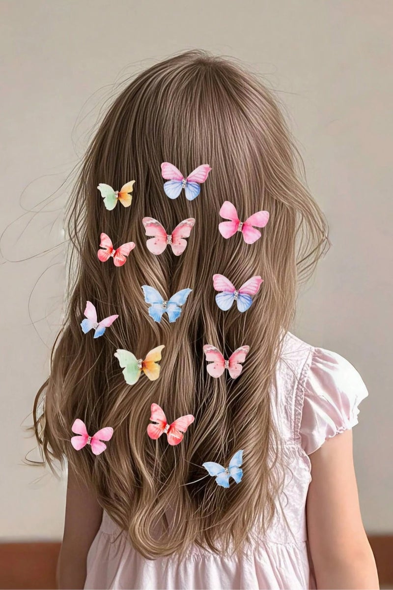 Generic Girls' Hair Clips – Set of 20 Butterfly Clips in Assorted Colors Add a unique and charming touch to any hairstyle with this collection of 20 colorful butterfly hair clips designed especially for girls - Image 3