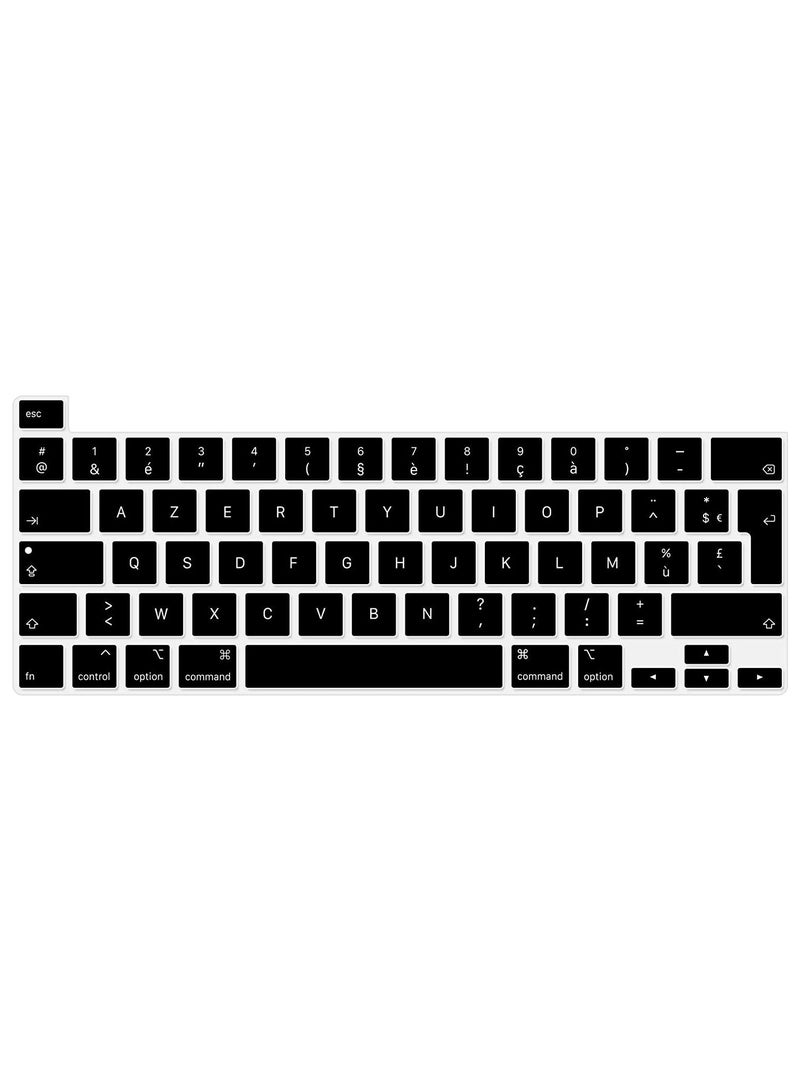أمم UK Layout French English Protective Keyboard Cover For MacBook New Pro 13 and 16-Inch Black - Image 1