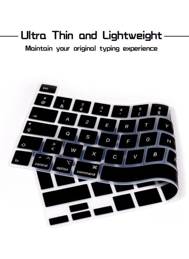 أمم UK Layout French English Protective Keyboard Cover For MacBook New Pro 13 and 16-Inch Black - Image 5