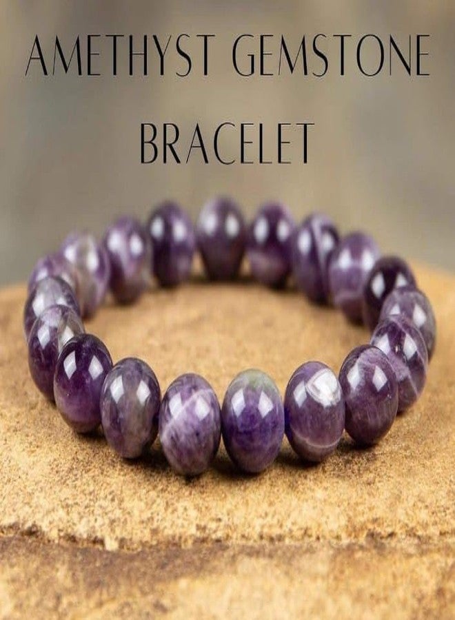 TRISHAKTI PRODUCTS - The life healing products Natural Original Crystal stone Charm Reiki Crystal Products Natural Amethyst Bracelet 8 mm Crystal Stone Bracelet Round Shape for Reiki Healing and Crystal Healing Stones for Unisex Adult (Purple) - Image 4