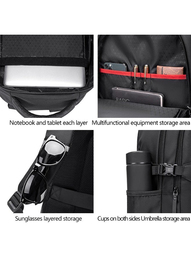 Golden Wolf Water-Resistant Clover Laptop Backpack - Black - Image 4