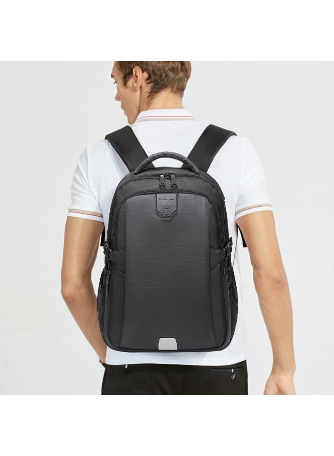 Golden Wolf Water-Resistant Clover Laptop Backpack - Black - Image 2