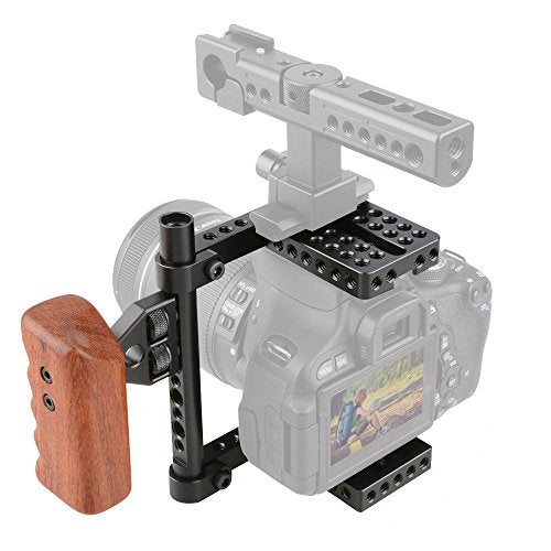 CAMVATE DSLR Video Camera Cage Stabilizer Rig with Wooden Handle Compatible for Camera Accessories - 1392 - Image 3