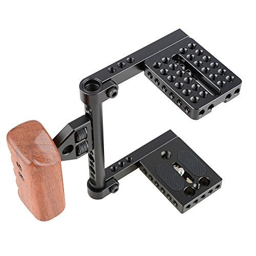 CAMVATE DSLR Video Camera Cage Stabilizer Rig with Wooden Handle Compatible for Camera Accessories - 1392 - Image 5