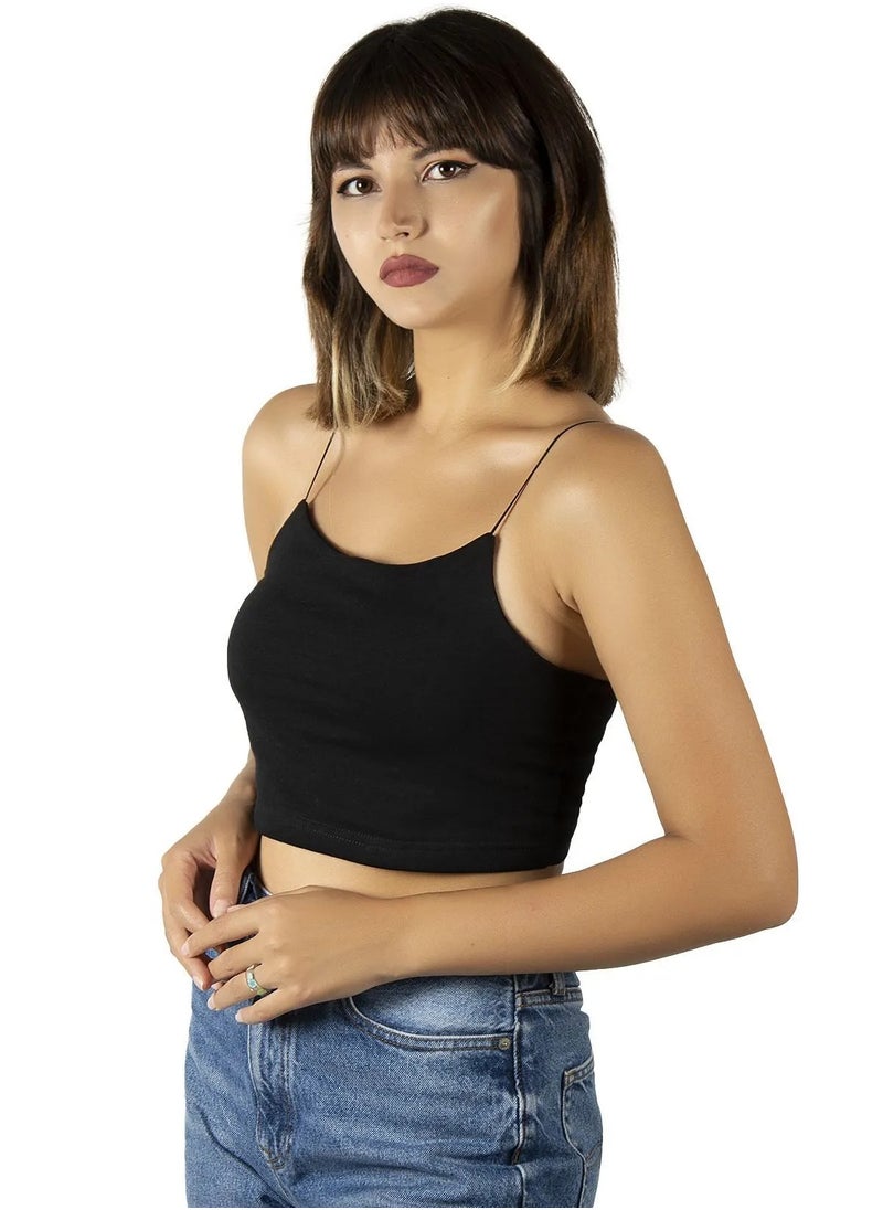 Vicino - Vicino women's comfortable top made of Lycra, suitable for exercise, fitness and outings, in various sizes, black - Image 1