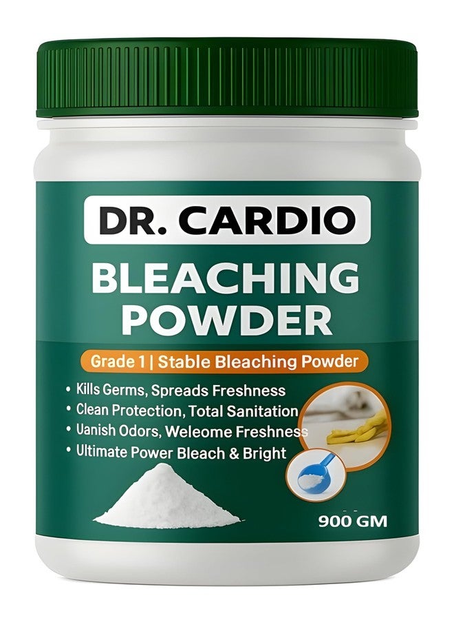 Dr Cardio مسحوق التبييض متعدد الاستخدامات من د. كارديو - مطهر قوي لتنظيف الأسطح، تنقية المياه ورعاية المنزل (عبوة بلاستيكية) (900 جرام) - Image 1