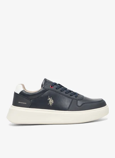 U.S. Polo Assn. Men's Navy Low-Top Casual Sneakers Shoes - Classic Style with Durable Sole for All-Day Comfort