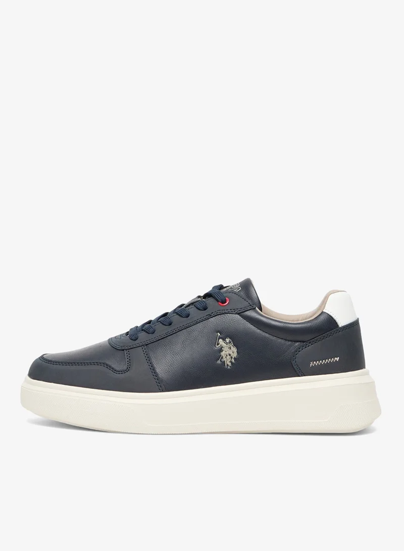 U.S. Polo Assn. Navy Men's Navy Low-Top Casual Sneakers Shoes - Classic Style with Durable Sole for All-Day Comfort for Men | Best Price UAE