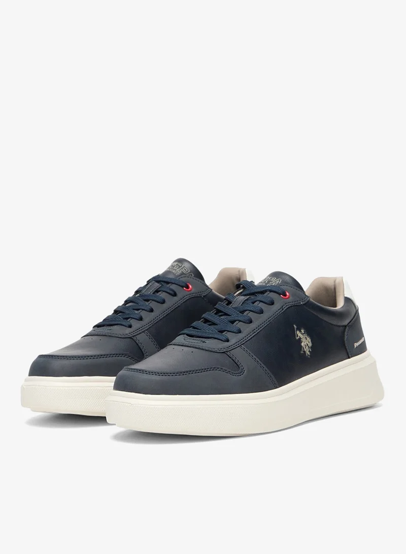 U.S. Polo Assn. Navy Men's Navy Low-Top Casual Sneakers Shoes - Classic Style with Durable Sole for All-Day Comfort for Men | Best Price UAE