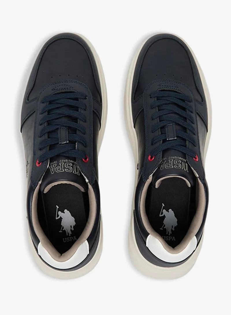 U.S. Polo Assn. Navy Men's Navy Low-Top Casual Sneakers Shoes - Classic Style with Durable Sole for All-Day Comfort for Men | Best Price UAE