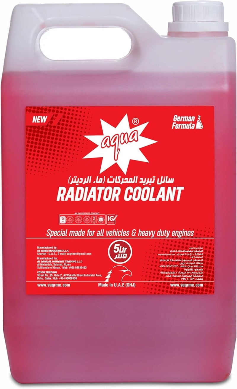 Aqua Radiator Coolant Red German Formula 5 Litres - Image 1