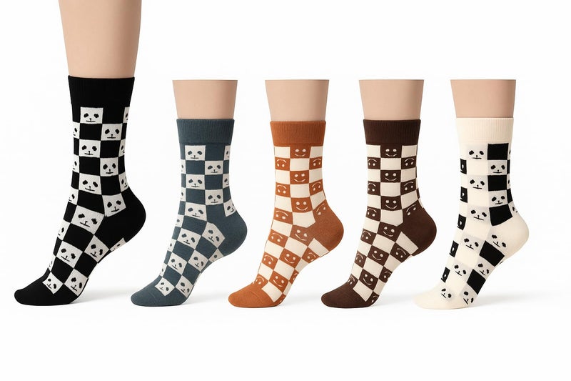 CLUZE Aesthetic Printed Socks for Women & Girls | Cute Multi-Color & Patterned Cotton Socks | All Season Wear | Soft, Breathable & Stretchable (IN, Alpha, Free Size, 4, MULTICOLOR) - Image 3