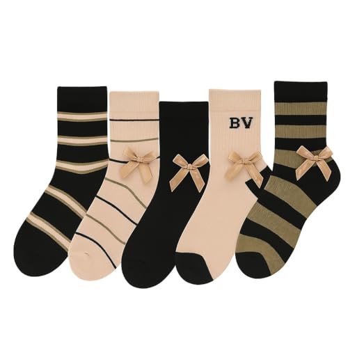 CLUZE Aesthetic Printed Socks for Women & Girls | Cute Multi-Color & Patterned Cotton Socks | All Season Wear | Soft, Breathable & Stretchable (IN, Alpha, Free Size, 4, MULTICOLOR) - Image 4