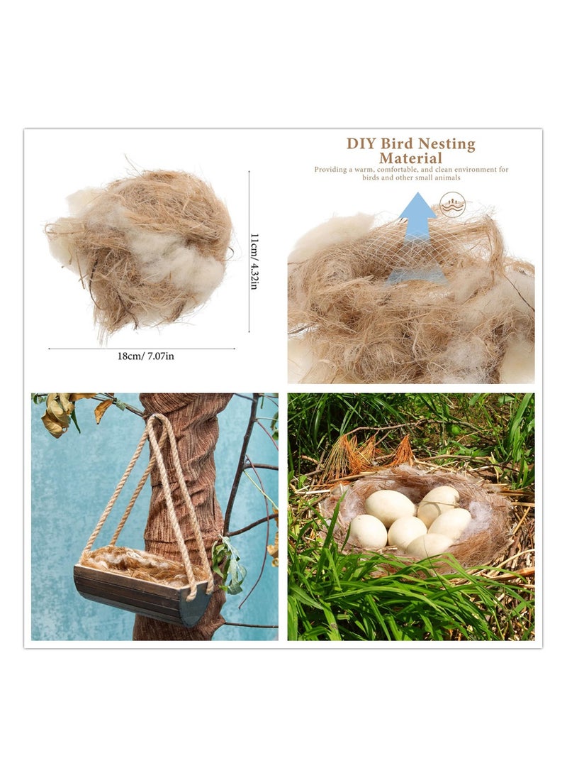 Generic - 2 Pack Bird Nesting Material - Bird Nests Bedding Hummingbird Nesting Material Mixing Canary Nesting Material Finch Nesting Material Parakeet Nesting Materials for Cage,Gardens,Tree Trunks (80G) - Image 1