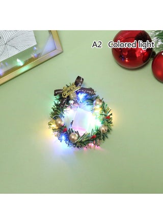 Doll House Simulation Mini Luminous Large Garland Wreath Miniature Scene Decoration-Color:Color Light-Specifications:6cm - pzsku/Z2C63D36358C81A2D8813Z/45/1745663542/54f75bc7-1772-42bf-89c3-ae6c571f59d9