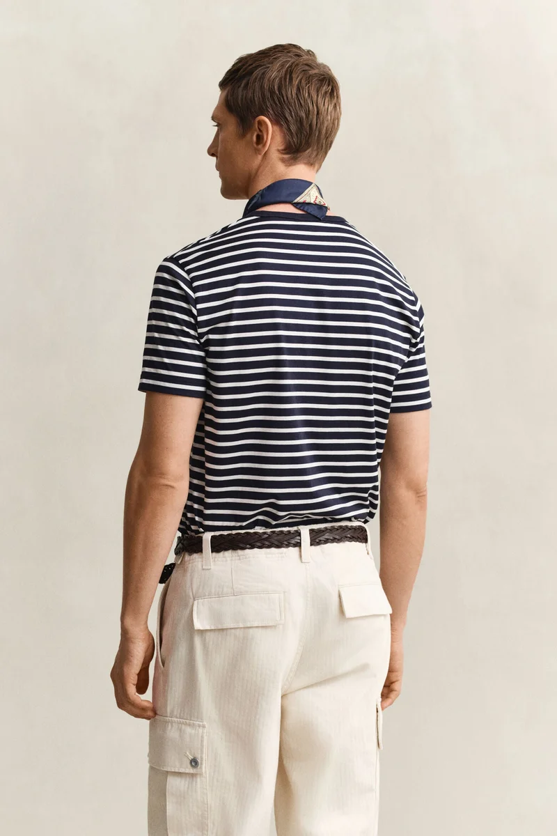 GANT  Pima Cotton Striped T-Shirt for Men | Best Price UAE