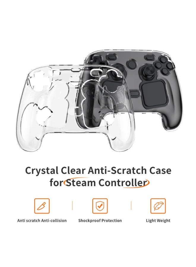 JYS Transparent PC crystal protective case for the Steam Deck controller, hard-shell scratch-resistant cover - Image 1