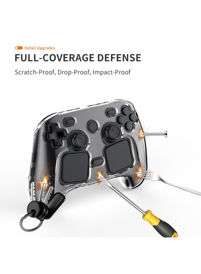 JYS Transparent PC crystal protective case for the Steam Deck controller, hard-shell scratch-resistant cover - Image 5