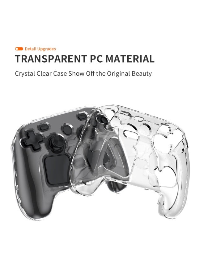 JYS Transparent PC crystal protective case for the Steam Deck controller, hard-shell scratch-resistant cover - Image 3