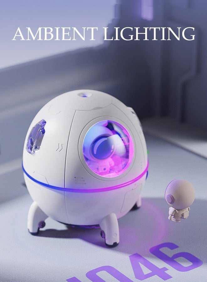 DUNISO Mini Desktop Humidifier Diffuser LED Light Quiet Ultrasonic Humidifier Portable Essential Oil Diffuser with Colored Mood Light Rechargeable Water Mist Air Humidifier for Car Office Home - Image 2