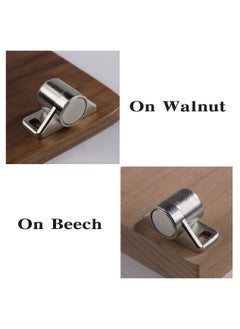 Y&D Magnetic Cabinet Door Catch with Magnets for Latch Closer Kitchen Closet Closing 4 Pack Silver Color  - Image 3