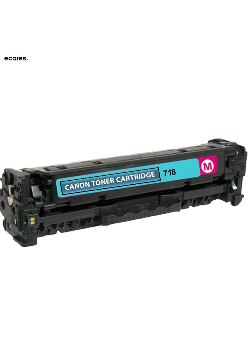 ECARES® 718(M) Compatible Toner Cartridge  Compatible 718 Toner Cartridges for Canon LBP7200 LBP7200CDN LBP7210CDN LBP7660CDN MF8330CDN MF8340CDN MF8350CDN MF8380CDW MF8580CDW - , High Yield(Margenta) - Image 1