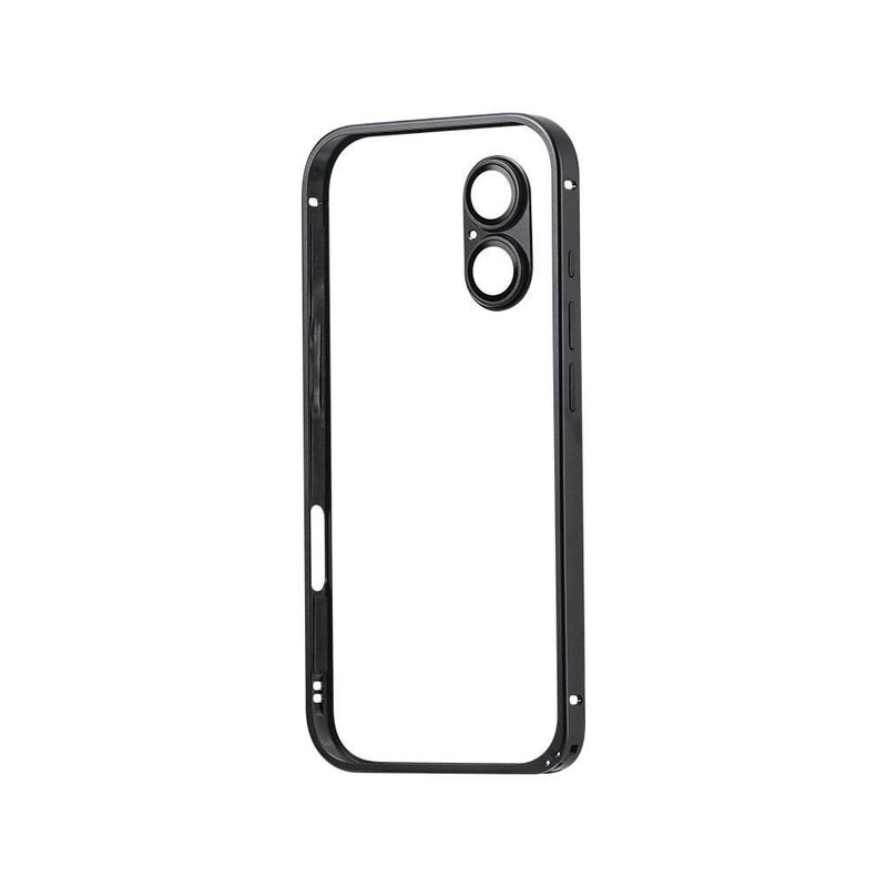 غطاء واقي، أسود، باللون الأسود إطار معدني , تبديد الحرارة، لـ iPhone 14 / 14 Plus / 14 Pro / 14 Pro Max خفيف الحمل للاستخدام الداخلي للاستخدام المنزلي - Image 1