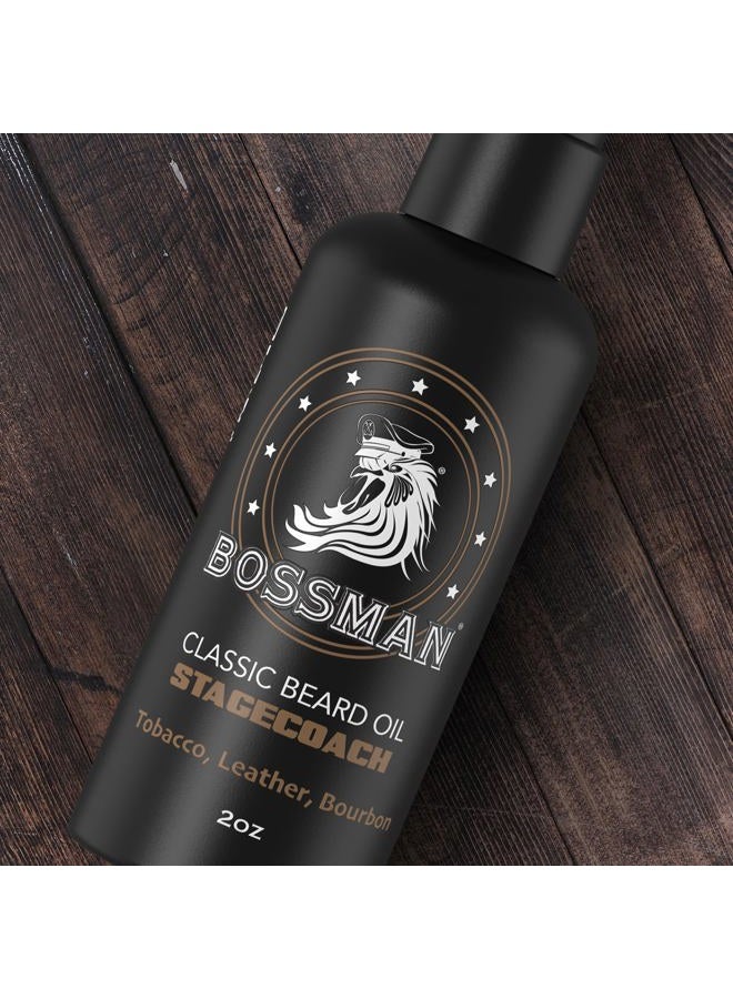 bossman Organic Mustache & Beard Oil for Men, 2 oz – Natural Beard Moisturizer with Jojoba, Argan & Avocado Oils (Stagecoach Scent) - Image 4
