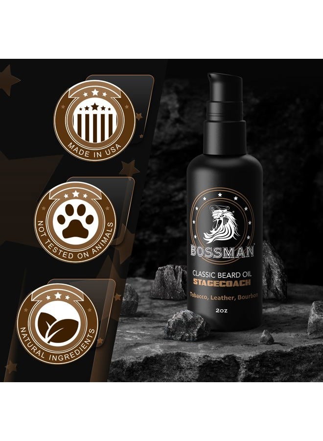 bossman Organic Mustache & Beard Oil for Men, 2 oz – Natural Beard Moisturizer with Jojoba, Argan & Avocado Oils (Stagecoach Scent) - Image 5