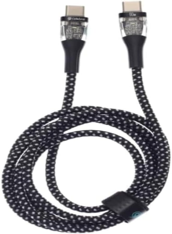 Yison Celebrat HB-15 Portable Type-C ToType-C Fast Charge And Data Transmission Cable With Braided wire Design And Practical Fits Mobile Phone 60W /1200mm - Black