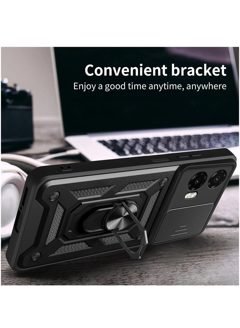 Phone Cover for Motorola Moto G35 with Slide Camera Cover Protective Phone Case with Magnetic Car Mount Holder - view 3