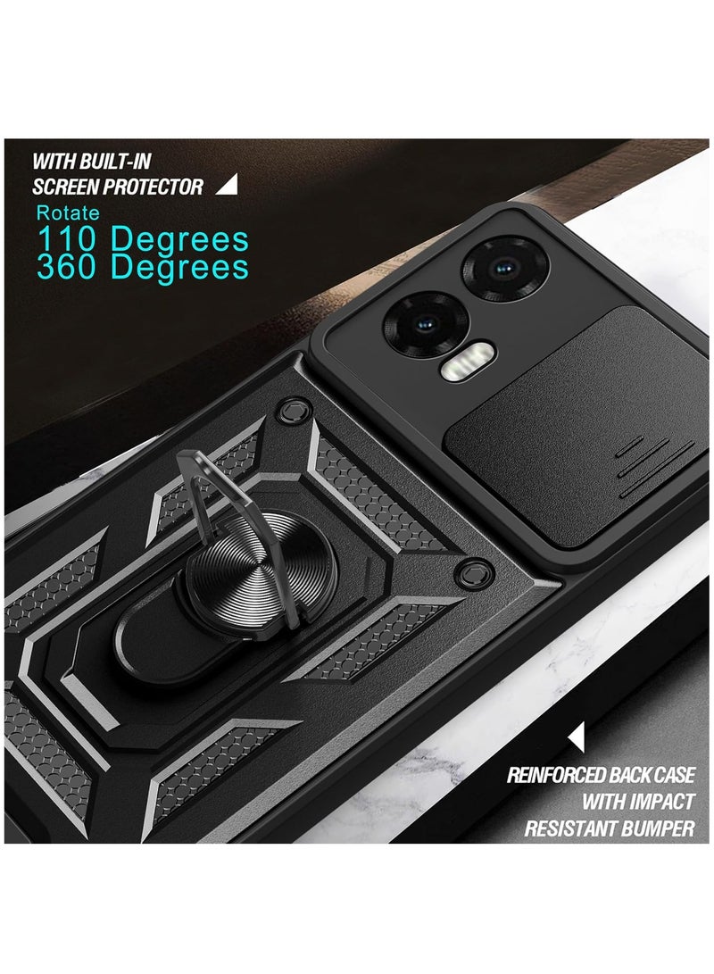 Phone Cover for Motorola Moto G35 with Slide Camera Cover Protective Phone Case with Magnetic Car Mount Holder - view 4