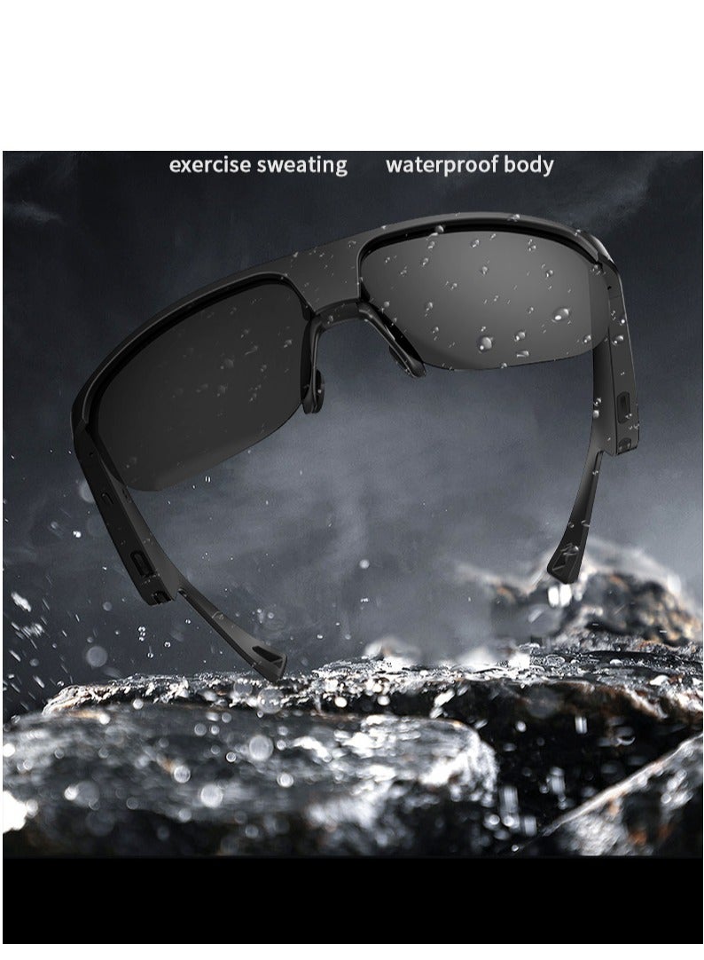 جولف لينك نظارات G02 الذكية للرجال خفيفة الوزن 36.9 جرامًا مع خاصية تقليل الضوضاء ومضادة للتعرق IP65 ومناسبة للرياضة الخارجية ومقاومة للأشعة فوق البنفسجية ونظارات شمسية رياضية باللون الأصفر - Image 4