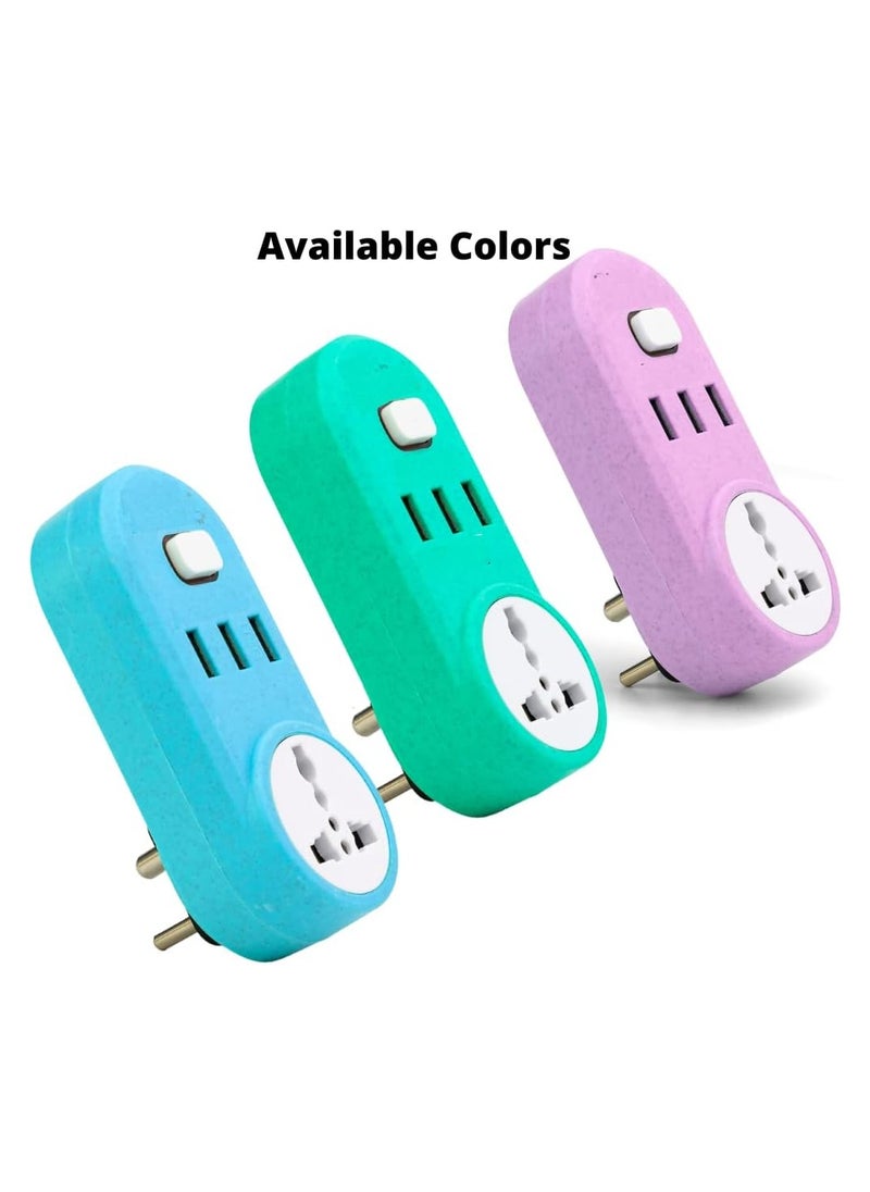 Generic Multipurpose 3-pin plug with three USB ports for fast charging and a universal socket  - Image 4