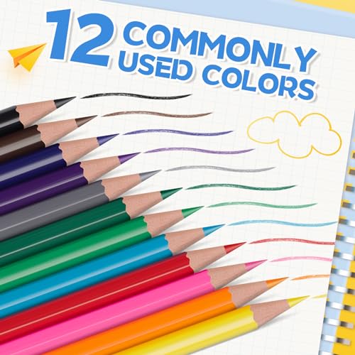 Aigybobo 240 Count Colored Pencils Bulk for Classrrom, Color Pencils for Kids in 12 Vibrant Colors, Pre-sharpened Coloring Pencils Set Plus 24 Sharpeners, Bulk Pack Colored Pencils for Back to School Supplies - Image 2