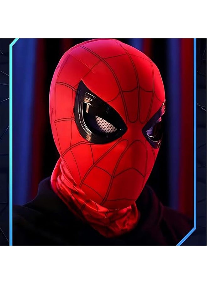 Spider-Man Mask,Superhero Spider-Man Helmet Mask with Moving Eyes and Fluorescent Electric Eyes,Hero Cosplay Mask for kids Adult
