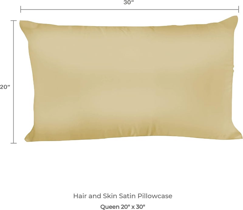 Spasilk Satin Pillowcase for Hair and Face, Queen/Standard, King Size - Champagne Pillowcase - Image 2