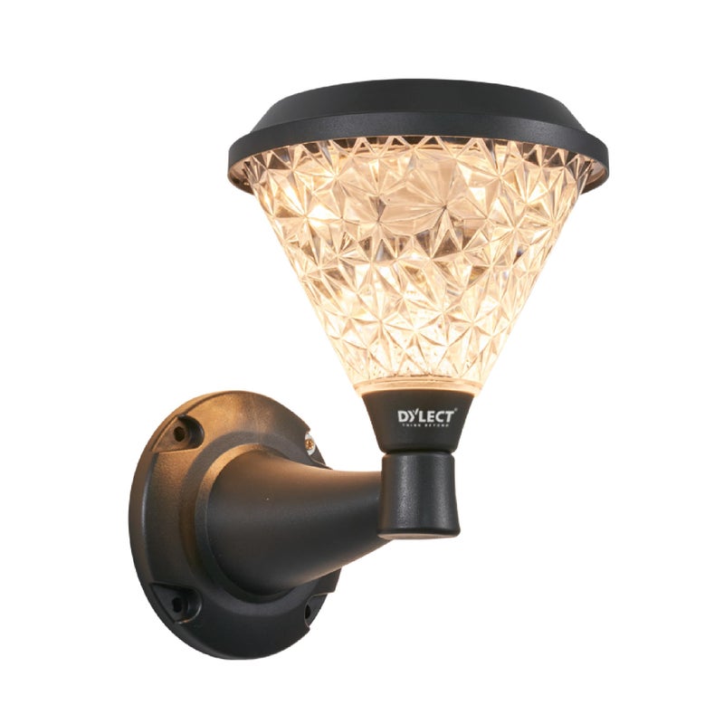 Dylect® Luxe Decorative Solar Light/Lamp for Wall, Home Entrance, Balcony, Terrace, Outdoor Garden, Multi Color LED, IP65 Waterproof, Wireless Remote, Wall Mount, Auto On-Off (Cone Shape, Big) - Image 5