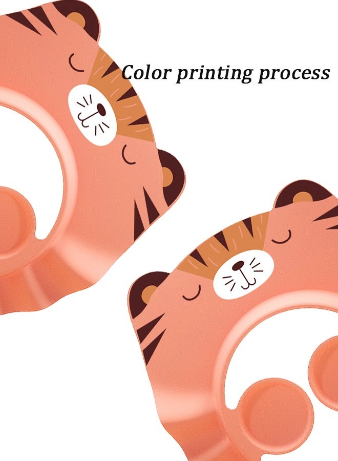 Vinnatsu Baby Shower Cap Adjustable Shampoo Visor Bath Hat Silicone Shampoo Visor Bath Hat Protect Ear Eye Baby Hair Washing Aids Infants Soft Protection Safety for Baby Toddler Children Kids(Orange) - Image 4