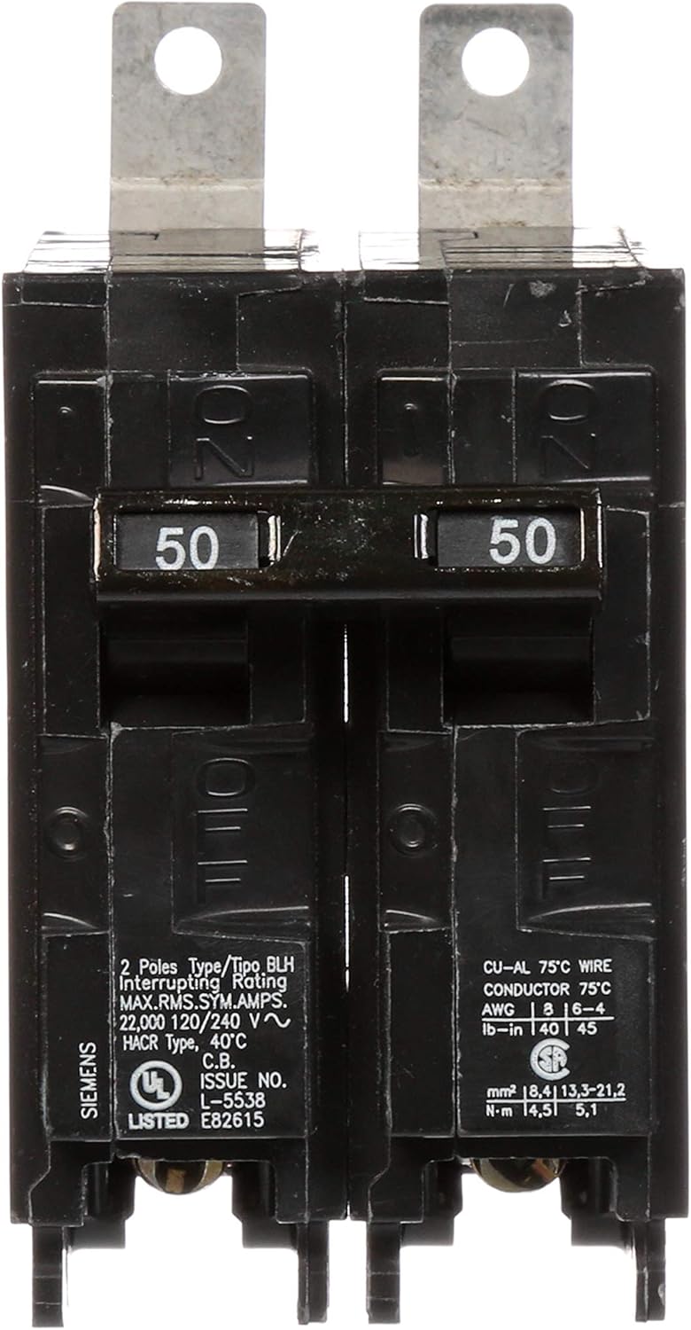 Siemens B250H 50Amp Double Pole 120240Volt 22KAIC Bolt in Breaker - Image 2