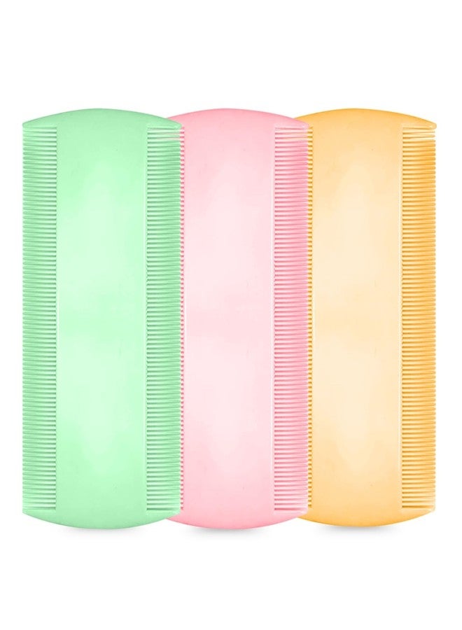 Zeyu 3-Piece Hair Comb Set | Multipurpose Dressing, Lice & Detangling Combs for Men & Women | All-Purpose Hair Brush Combo (Multicolour, 3Pcs_Lice_Comb) - Image 2
