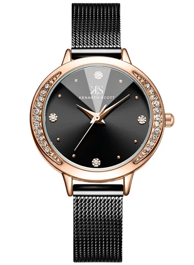 KENNETH SCOTT Women's Stainless Steel Analog Watch K22523-RMBB - 30 mm